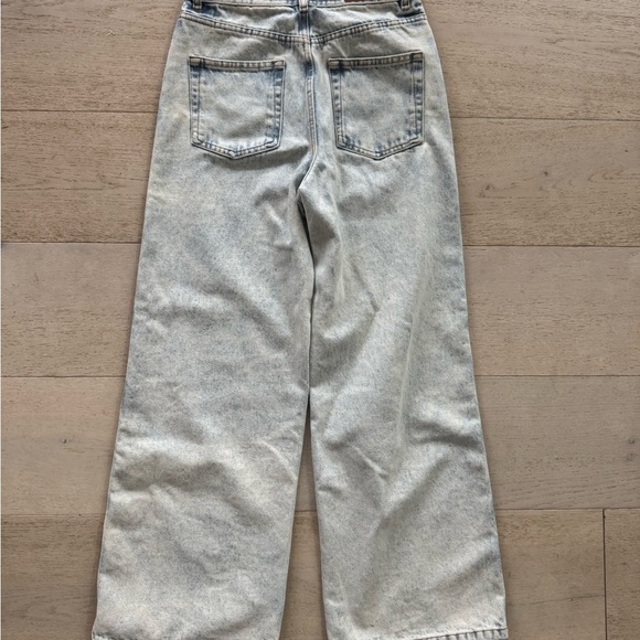 Sezane Wide Leg Jeans light acid wash Le Crop size 2 (34) - Picture 8 of 10